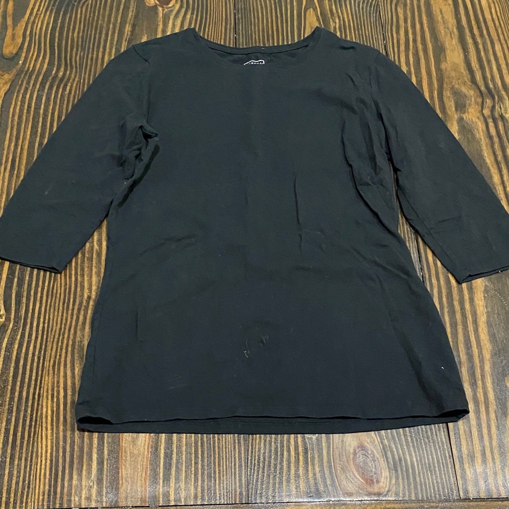 Women’s Black Stretch Tee - Size M - Y2K